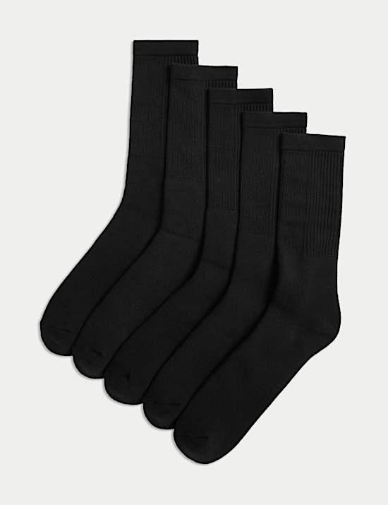 5pk Freshfeet™ Cotton Rich Cushioned Sports Socks