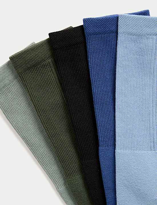 5er-Pack gepolsterte Sportsocken mit hohem Baumwollanteil und Freshfeet™-Technologie