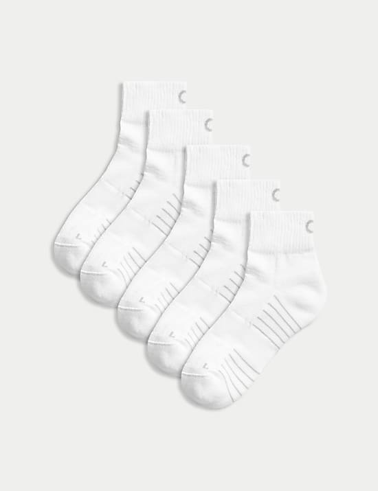 Pack de 5 pares de calcetines de deporte tobilleros con la suela acolchada