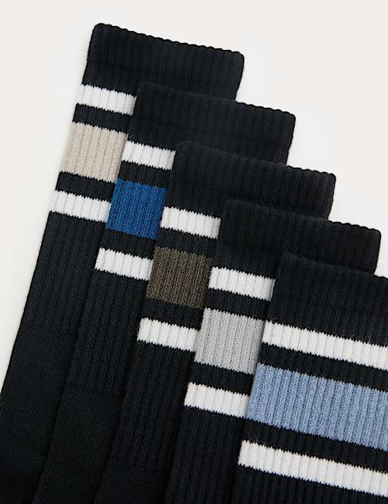 5 Pack Cool & Fresh&trade; Cotton Rich Sports Socks