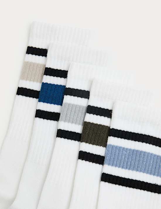 5 Pack Cool & Fresh&trade; Cotton Rich Sports Socks