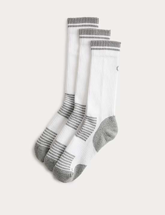 3 Pack Cool & Fresh&trade; Reflective Cushioned Socks