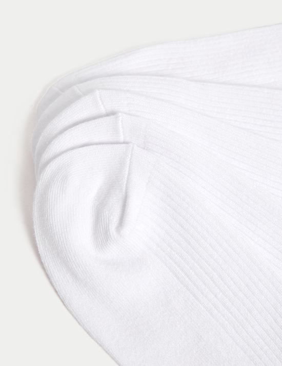 5pk Cotton Rich Ribbed Socks