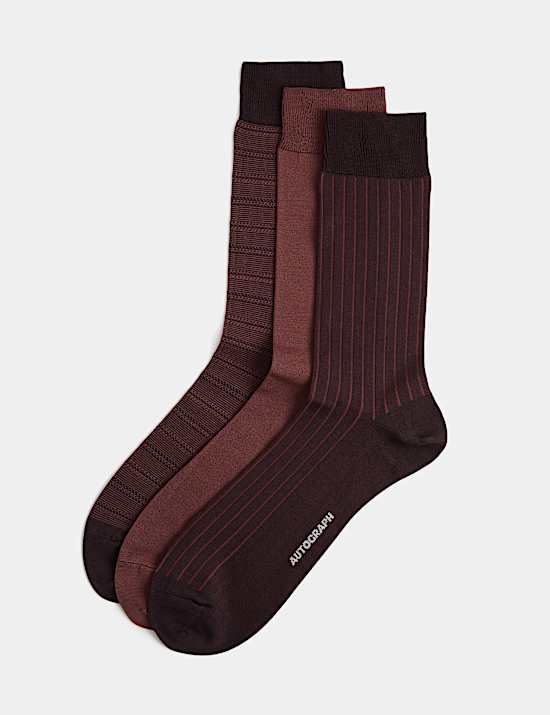 3pk Cotton Rich Design Socks
