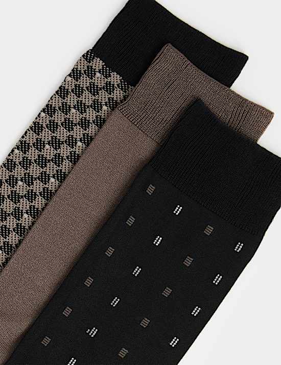 3pk Assorted Cotton Rich Socks