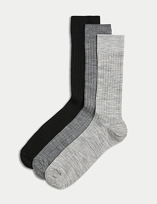 3 Pack Lambswool Smart Socks