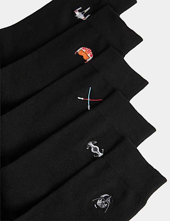 5 Pack Star Wars&trade; Cotton Rich Socks