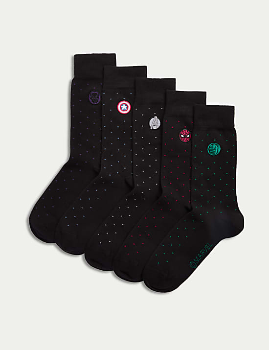 5pk Cotton Rich Avengers&trade; Socks