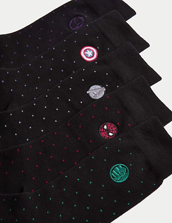 5pk Cotton Rich Avengers&trade; Socks