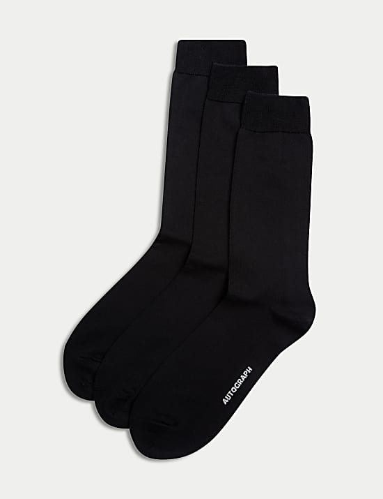 3pk Egyptian Cotton Rich Socks