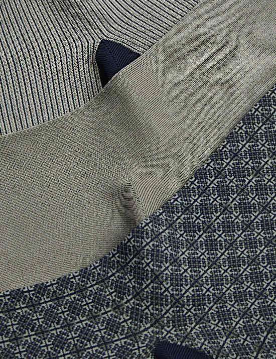 3pk Assorted Mercerised Cotton Rich Socks