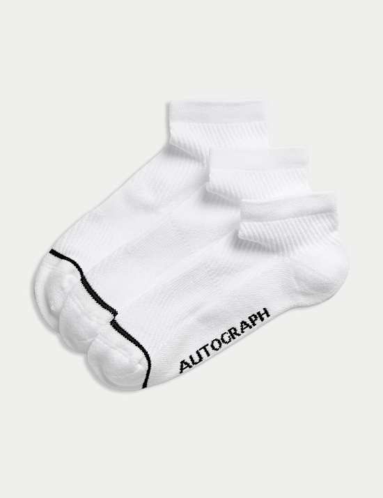 3er-Pack No-Show-Socken aus Pima® Baumwoll Mischgewebe