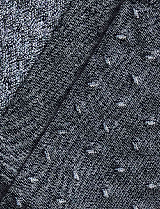 3pk Assorted Design Mercerised Cotton Blend Socks