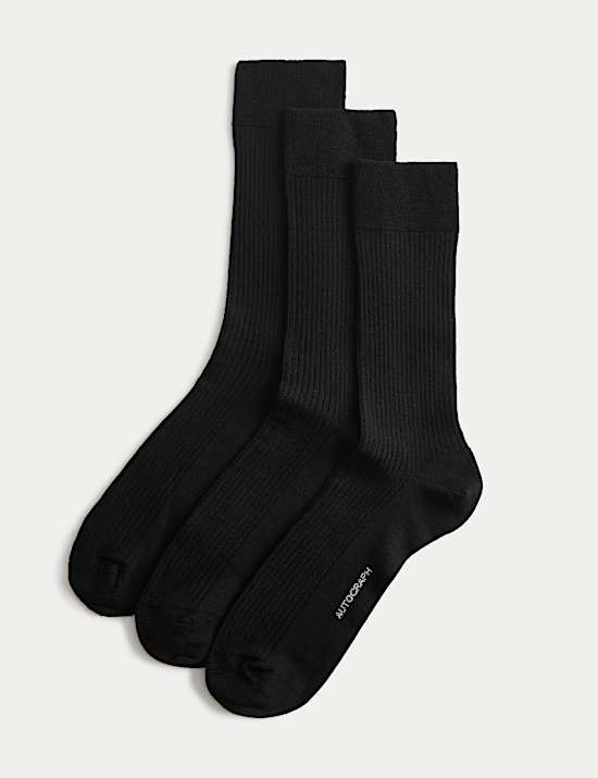 3pk Merino Wool with Cashmere Socks