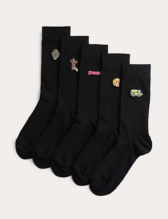 5pk Scooby Doo™ Cotton Rich Socks