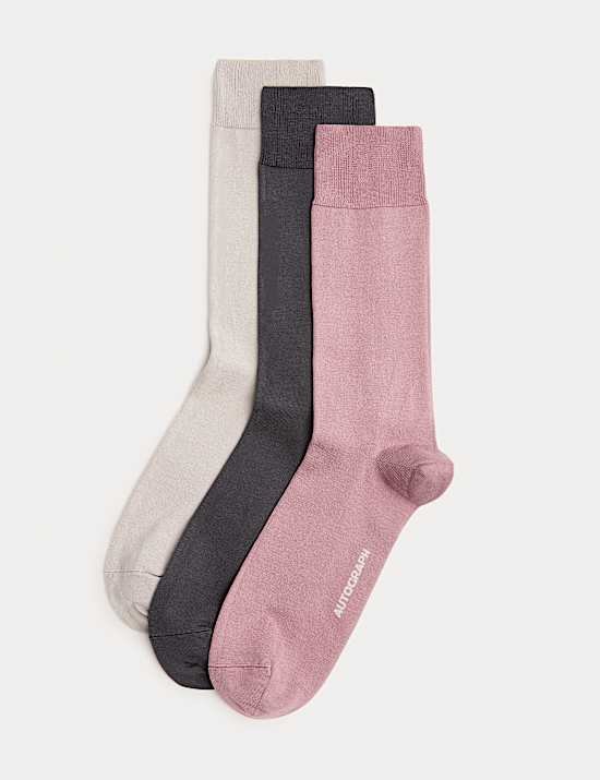 3er-Pack Socken mit hohem Anteil an &auml;gyptischer Baumwolle