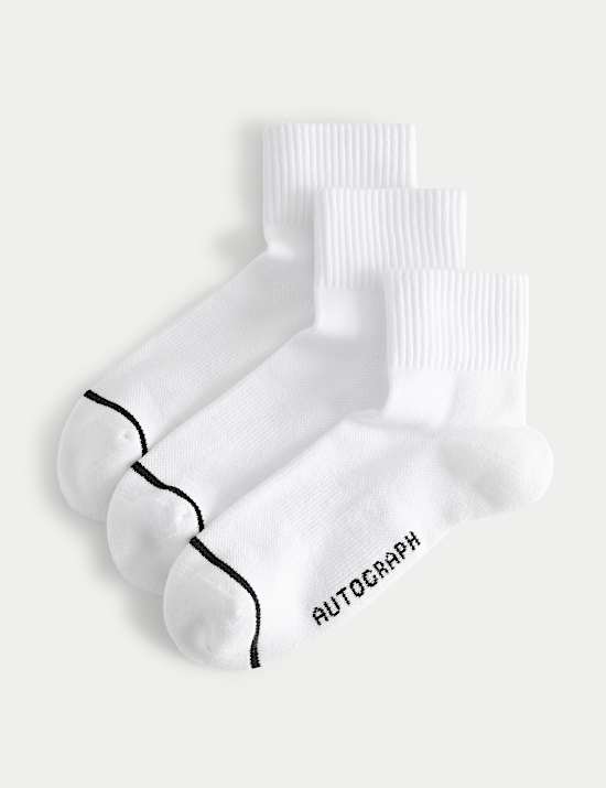 3 Pack Pima Cotton Rich Quarter Liner Socks