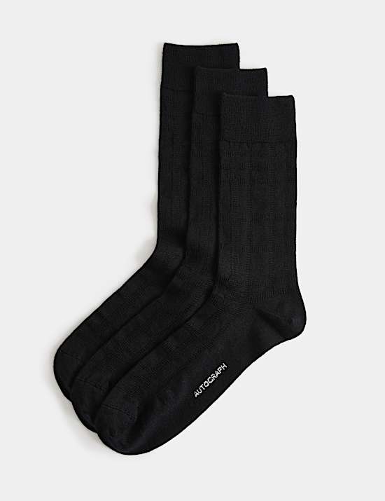 3pk Wool Blend Thermal Socks