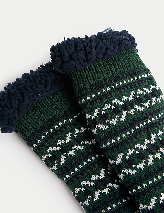Chaussettes d&rsquo;int&eacute;rieur &agrave; motif jacquard