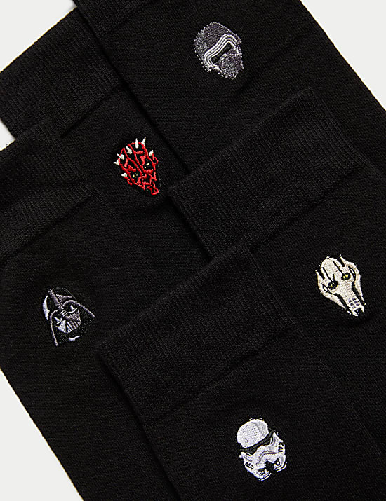 5pk Star Wars Cotton Rich Socks
