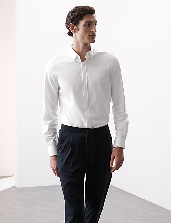 Chemise coupe slim en jersey performance