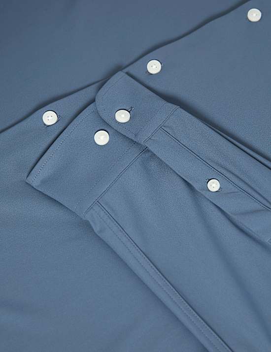 Gedefinieerd performance-overhemd met stretch