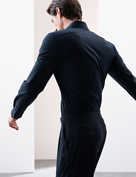 Tailliertes Stretch-Performance-Hemd