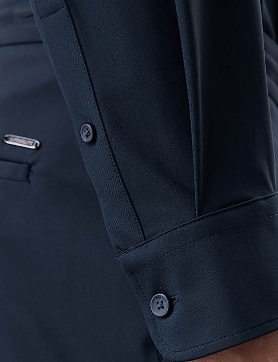 Tailliertes Stretch-Performance-Hemd