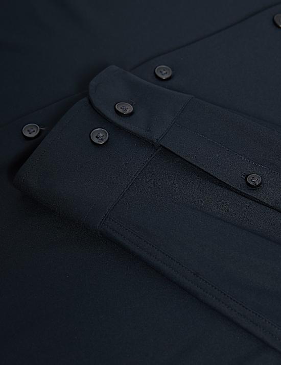 Tailliertes Stretch-Performance-Hemd