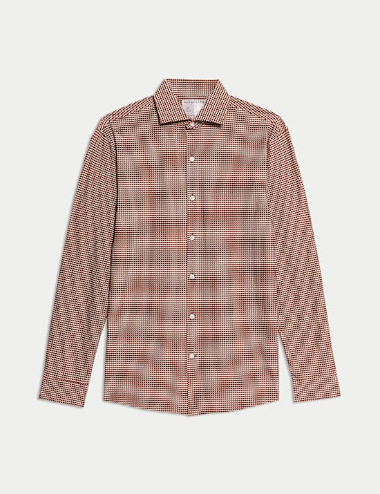 Chemise coupe ajust&eacute;e en tissu extensible Performance