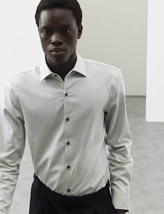 Slim Fit Cotton Rich Dress Shirt