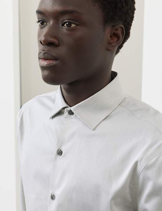 Slim Fit Cotton Rich Dress Shirt