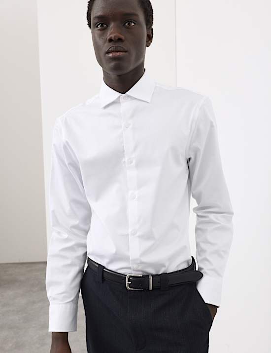 Slim Fit Cotton Tencel Performance Shirt