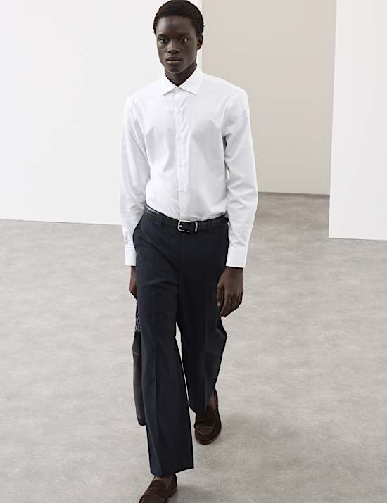 Slim Fit Cotton Tencel Performance Shirt