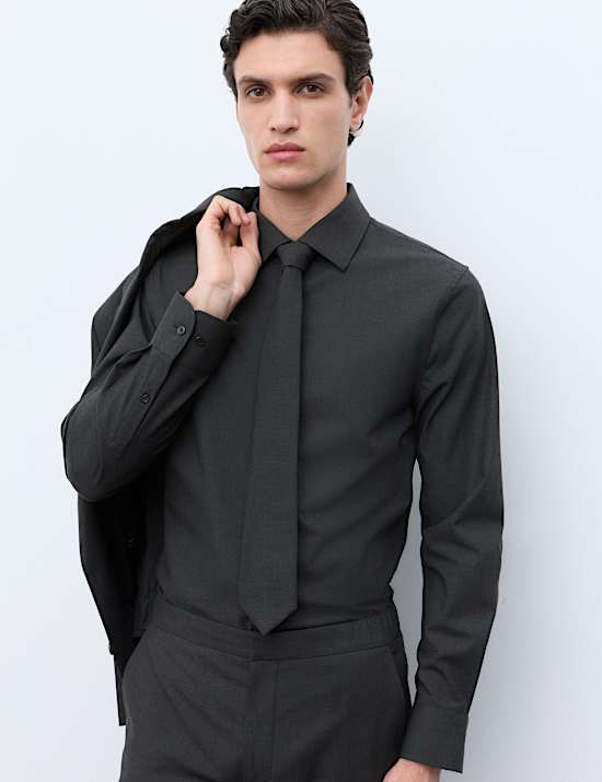Camisa ajustada Performance con lana