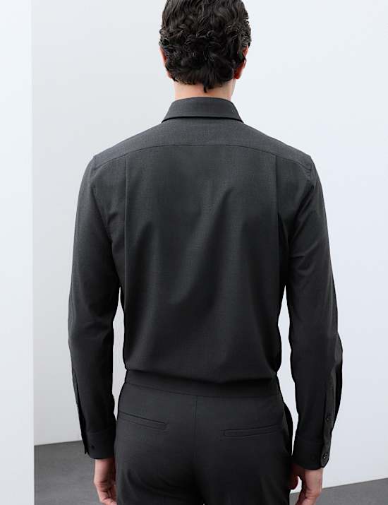 Camisa ajustada Performance con lana