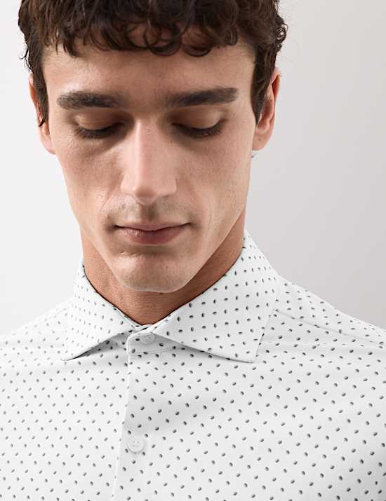 Tailored Fit Stretch Performance Printed Shirt
