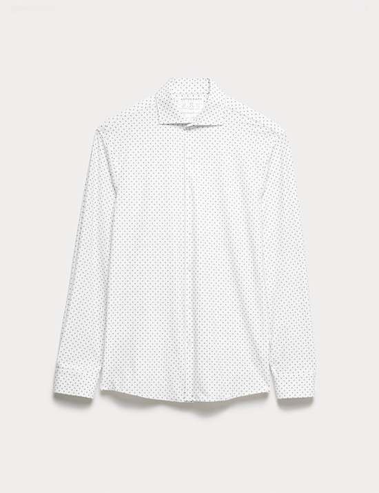 Tailored Fit Stretch Performance Printed Shirt