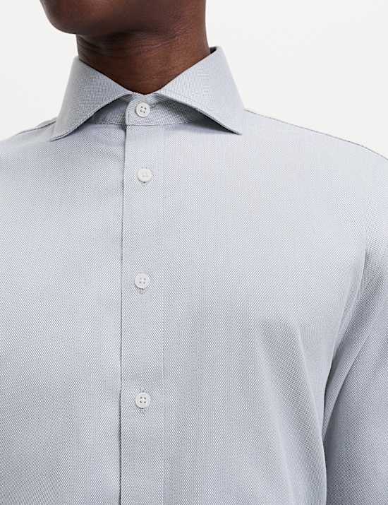 Regular Fit Ultimate Non Iron Cotton Textured Shirt