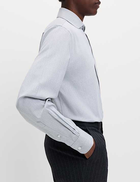 Regular Fit Ultimate Non Iron Cotton Textured Shirt