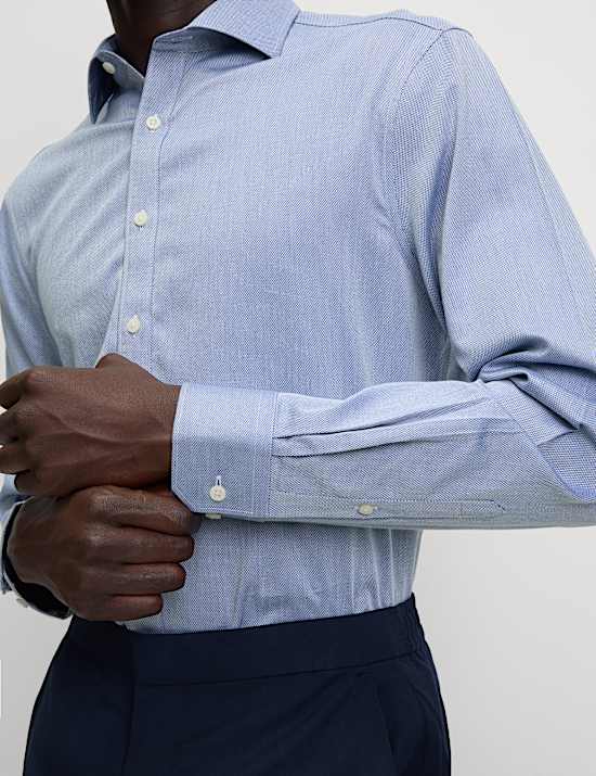 Ultimate Regular Fit Non Iron Cotton Textured Shirt