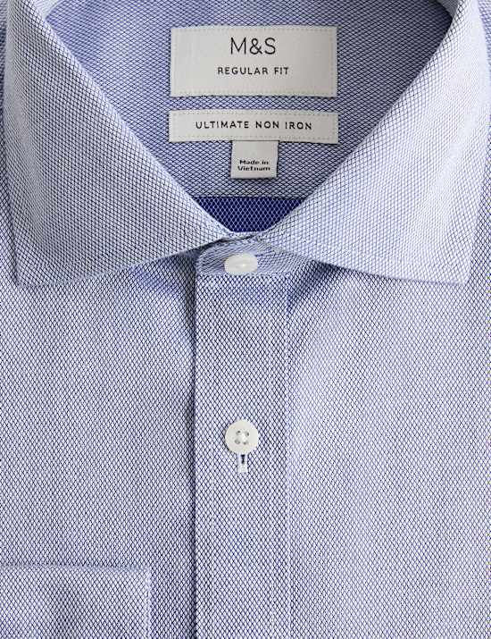 Regular Fit Ultimate Non Iron Cotton Textured Shirt