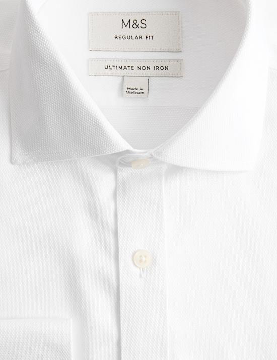 Regular Fit Ultimate Non Iron Cotton Textured Shirt