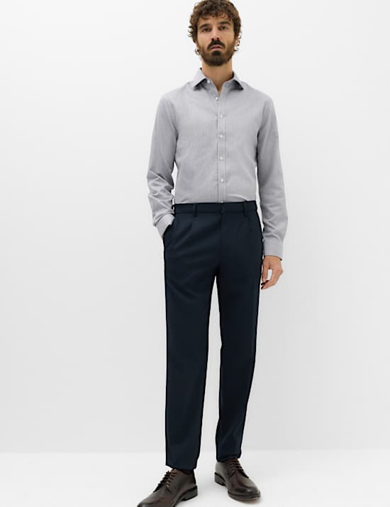 Slim Fit Ultimate Non Iron Pure Cotton Textured Shirt