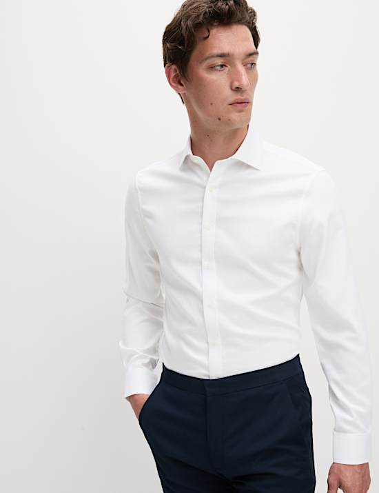 Chemise Ultimate coupe cintrée 100 % coton texturé sans repassage