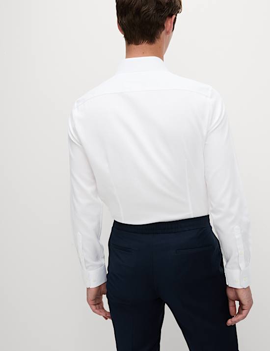 Chemise Ultimate coupe cintrée 100 % coton texturé sans repassage