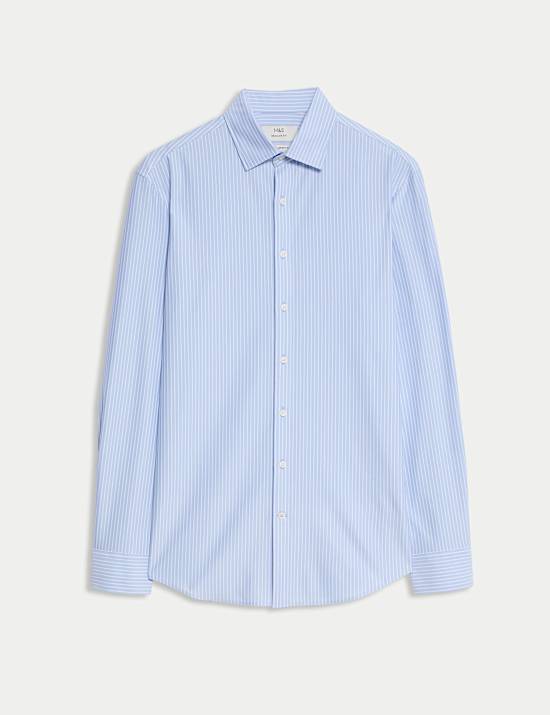 Regular Fit Ultimate Non Iron Jersey Striped Shirt