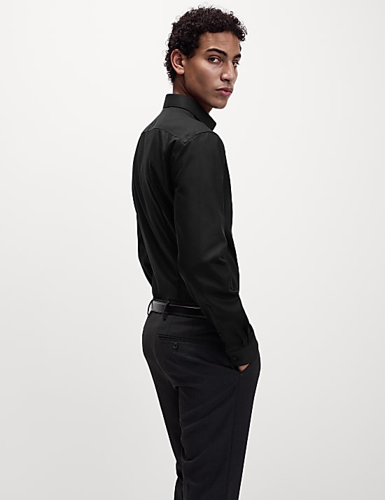 Slim Fit Non Iron Pure Cotton Twill Shirt