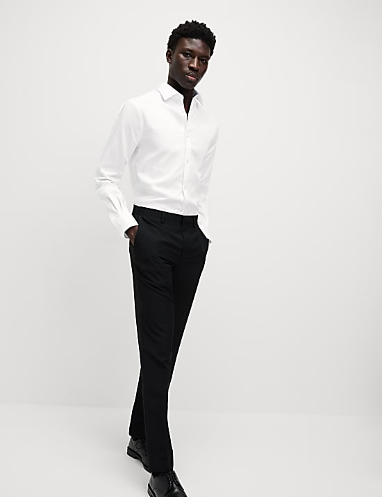 Slim Fit Non Iron Pure Cotton Twill Shirt