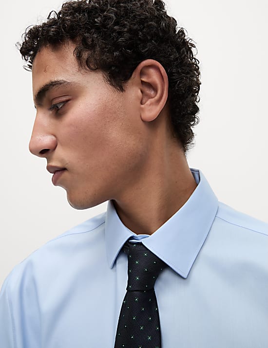 Regular Fit Non Iron Pure Cotton Twill Shirt